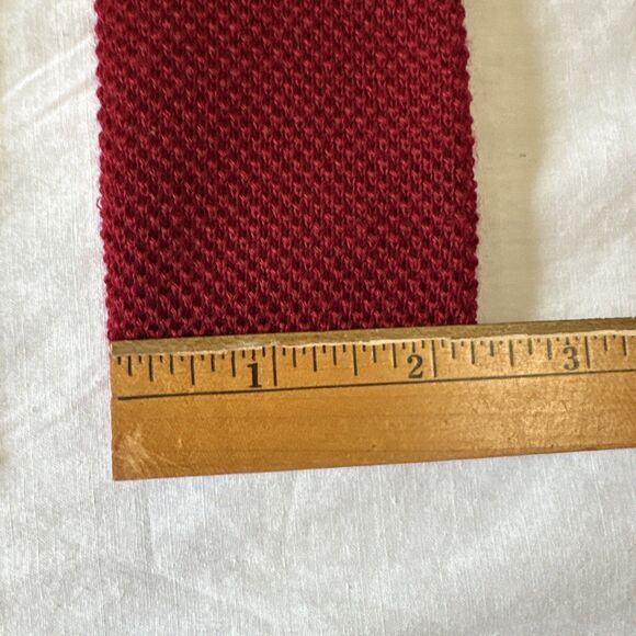 (2) Reine Schurwolle Mens Ties New Wool 2" Wide Navy Blue Red West Germany - Picture 11 of 16